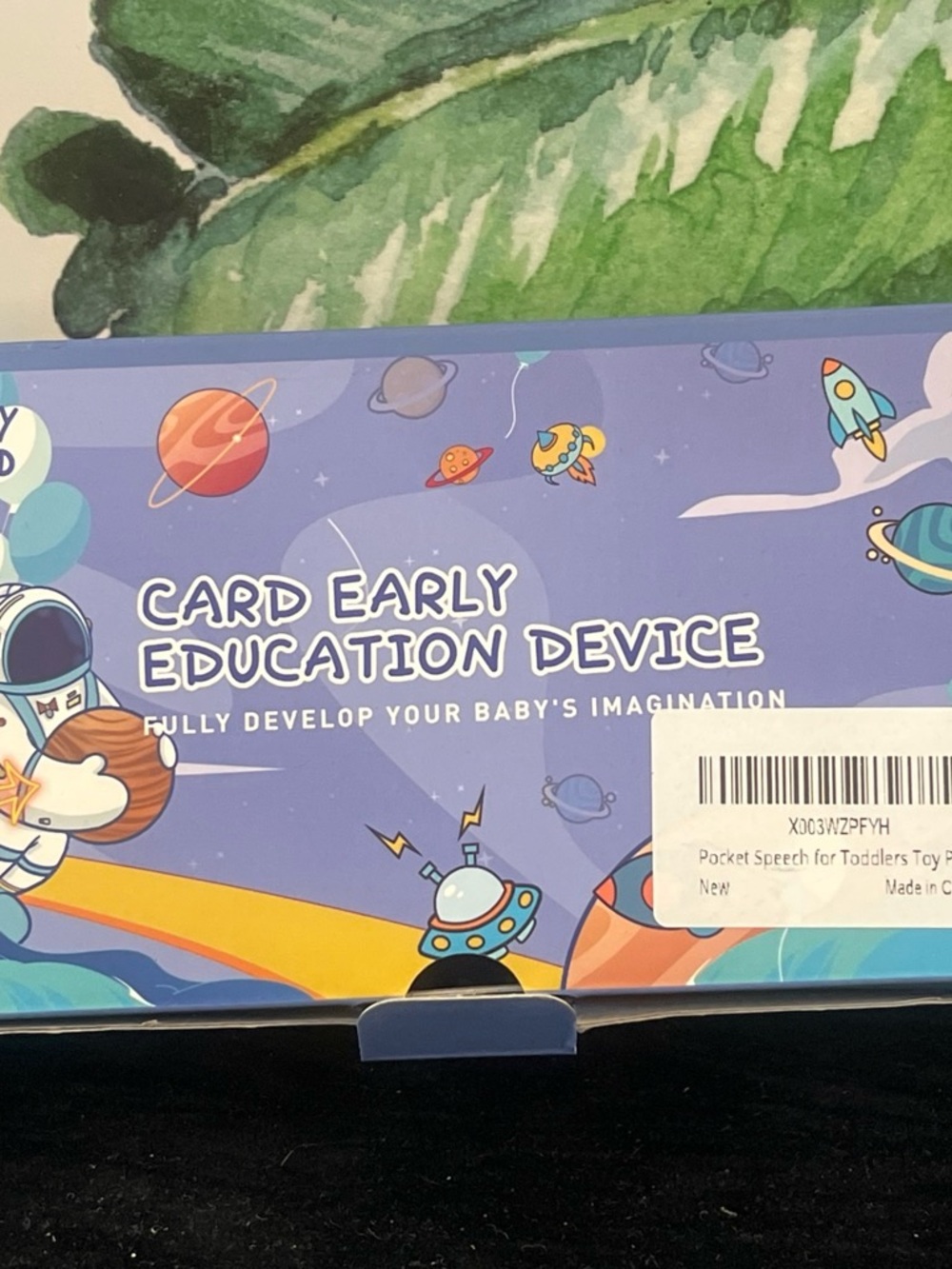 Space-Themed Card Early Education Device for Kids - Purple